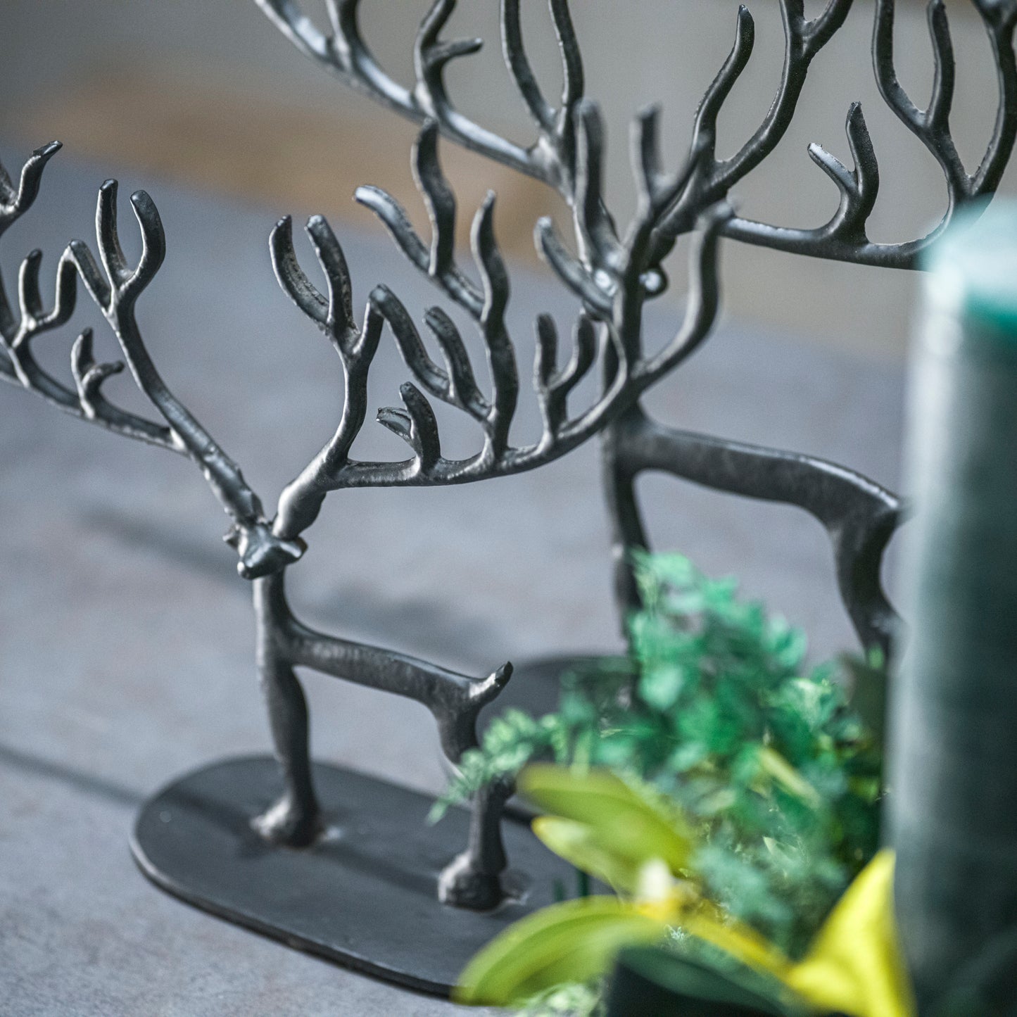 Black Deer Candle Holder